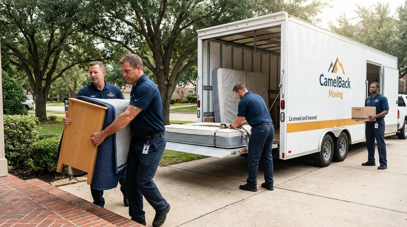 Crew loading residential truck for cross-state move from Bardstown, KY